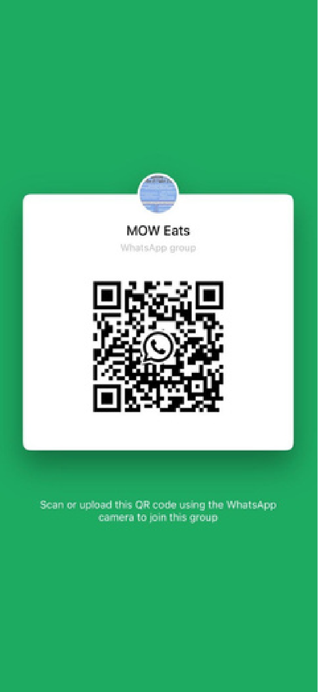 MOW Eats WhatsApp group QR code